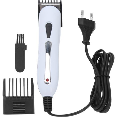 Tondeuse Professionnelle Homme Tête de Coupe en Acier Inox Outil Coiffeur EU Plug 110‑240V Blanc (1/5)