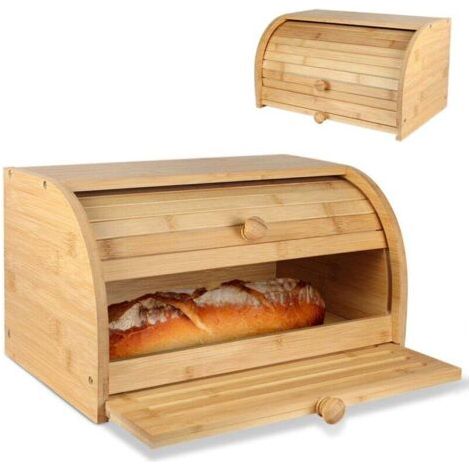 Boîte à pain bambou, planche à découper