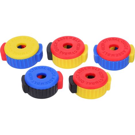 Lot de 5 écrous à dégagement rapide pour cymbales, vis de fixation et de retrait, capuchon de montage, boucle (1/4)