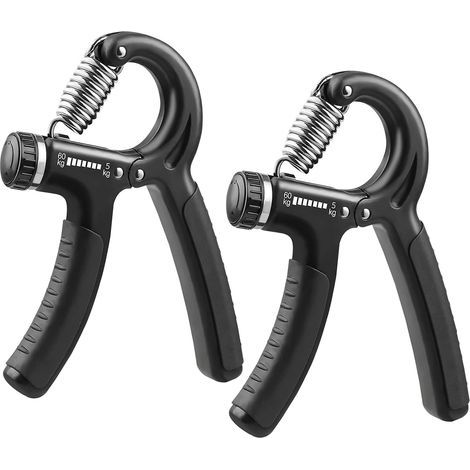 2 pièces Hand Grip, 5-60kg Ajustable Poignee Musculation Avant Bras Main Poignet, Étireur de Doigts, Hand Grip Strengthener pour la Musculation, Thérapie, Soulagement de la Pression (1/5)
