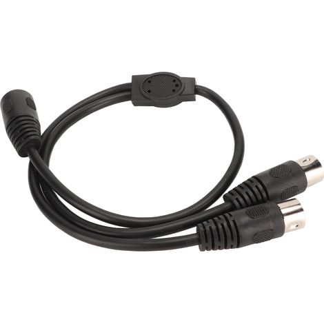 Câble répartiteur en Y flexible DIN 5 broches femelle vers 2 DIN 5 broches mâle, 5 conducteurs, pour studios audio (1/4)