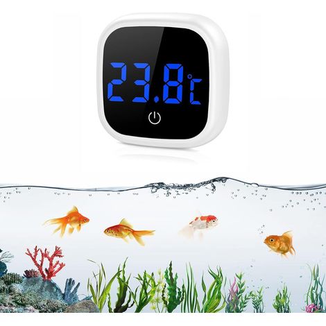 Thermomètre Aquarium, Mini Thermomètre Numérique d'aquarium, affichage LED, Écran Tactile, Mesure Électronique Température Précis pour Aquarium, Marine, Eau Douce (1/5)