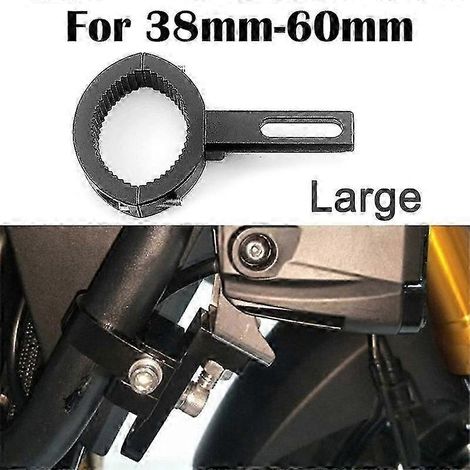 Support de phare de moto avec rallonge, support de fixation réglable et pince pour fourche de 38 à 60 mm (1/5)