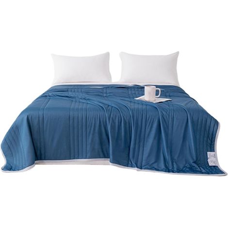 Couette Rafraîchissante Couverture Légère Rafraîchissante Double Face d'Été Couverture Froide pour Été Légère et Respirante pour Femme Enfant Chambre Canapé Camping (1/5)