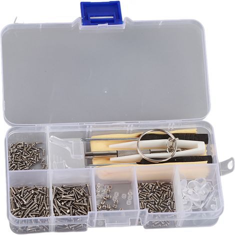 Lunettes Kit de Réparation 500 pièces : Vis, Plaquettes de Nez, Rondelles, Embouts de Tournevis pour Monture (1/5)