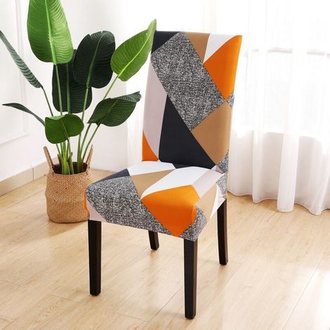 Chair Covers, 6 Pieces, Stretchable, Removable, Washable, Modern Chair Covers for Dining Room, Slipcover, Wedding Bouquet Decoration, Hotel, Restaurant (1/5)