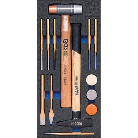 Insert de Servante d Atelier 1/3 - Jeu de 14 Marteaux et Burins - Outils Robustesse et Précision - D-Work