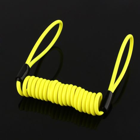 3,5-mm-Motorradbremsscheibenschloss mit Sicherheits-Rollkabel, Diebstahlsicherung für Roller und ATV, gelbes Werkzeug (1/5)