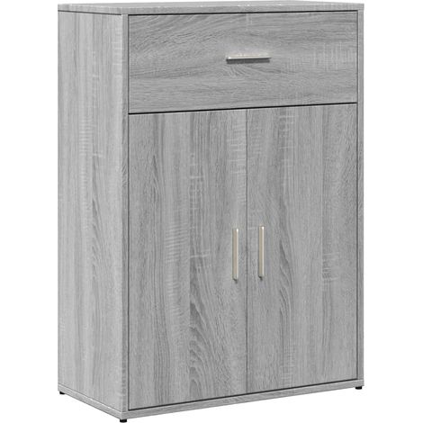 Credenza cassettiera mobile contenitore organizer cucina soggiorno salotto sonoma 60 x 30 x 84 cm legno ingegnerizzato grigio 020036384