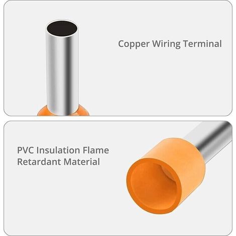 1200 connettori a crimpare (0,25-6 mm²) per puntalini per cavi, set di connettori terminali Vfeng con custodia (1/3)