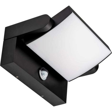 V-Tac – Applique murale LED 17W avec capteur PIR – 2520 lm – Aluminium noir – Étanchéité IP65 pour extérieur – Lumière blanche chaude 3000K