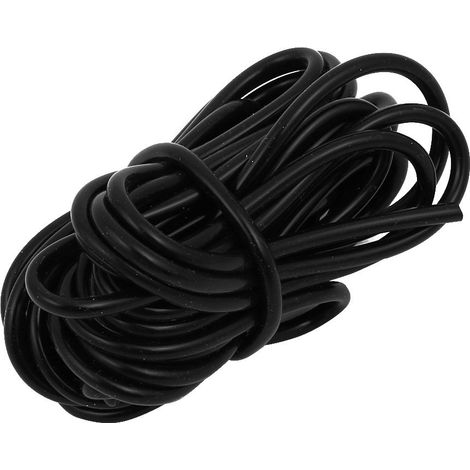 2mm x 4mm Diamètre Haute Température Résistant Silicone Tube Tuyau Caoutchouc Tube Noir 5M Long (1/2)