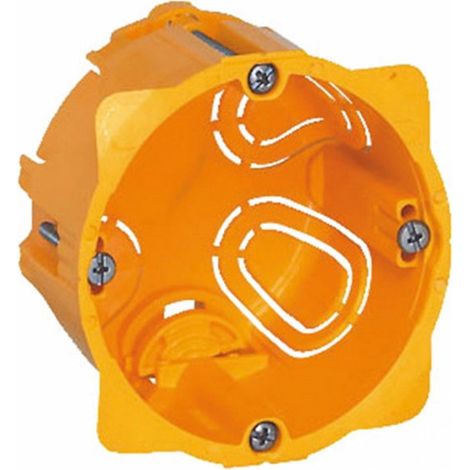 Legrand – Boîte d'encastrement simple D67 P40 pour cloison sèche – Installation facile avec étriers imperdables – 80041 (1/2)