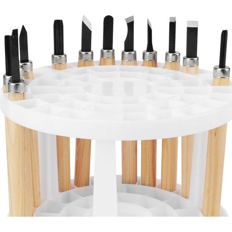 Ensemble d'outils de sculpture sur bois D2 avec support (1/5)