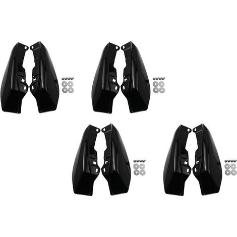 Scudo termico per 4 telai centrali di moto, nero lucido, compatibile con i modelli Touring, Electra, Glide, Street e Road Glide dal 2009 al 2016.