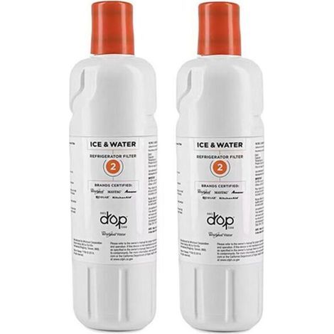 Lot de 2 filtres (EDR2RXD1) Réfrigérateur, filtre à eau du réfrigérateur
