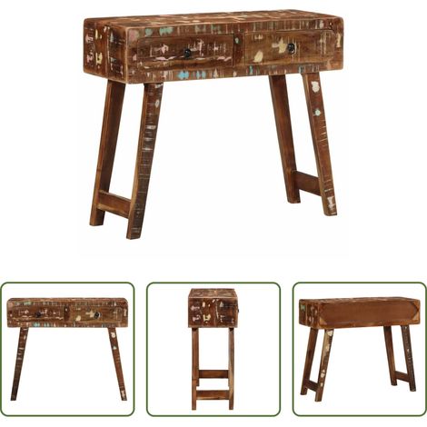 Massivholz Tisch -  Konsolentisch 90x32x75 cm Altholz Massivholz (1/5)