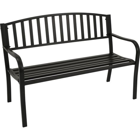 NEWPORT: Bank 2-sitzer 127cm, Metall schwarz