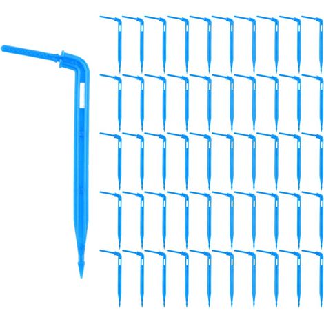 Lot de 50 arroseurs d'arrosage, compte-gouttes, émetteurs, kit d'irrigation, serre, raccords de jardin (bleu) (1/5)