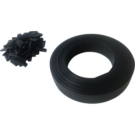 Lamelle occultante PVC avec clip de fixation de 50 m pour grillages rigides (1/5)