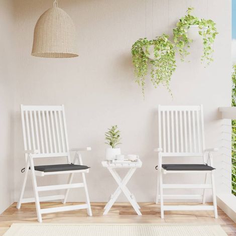 Coussins de chaise,Rembourrés pour chaise de jardin 2 pcs anthracite 50x50x3 cm BGT20550 (1/5)
