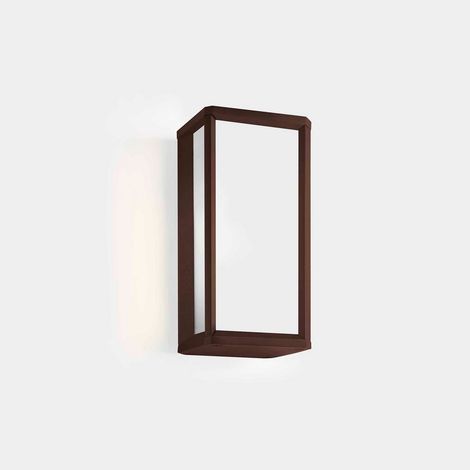LEDS C4 Skat Mini Outdoor LED Mini Box Lanterne Murale Marron, Blanc IP65 9W 2700K