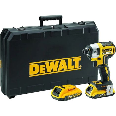DEWALT DCF887D2-QW Trapano Avvitatore a Impulsi Attacco 1/4" a Batteria, 3 velocità, 2.0 Ah, Motore Brushless, 18V (1/5)