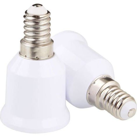 Adaptateur Douille E14 vers E27 - Matériau PBT Ignifuge - Pour Lampes et Appliques Domestiques - 15 Pièces (1/5)