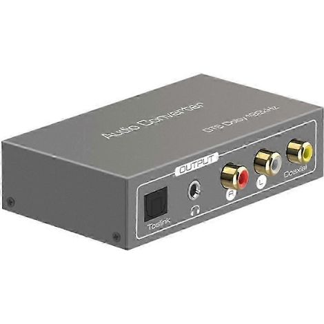 Convertisseur audio multifonction 192 kHz, compatible ARC, Toslink optique SPDIF coaxial vers jack 3,5 mm, adaptateur audio AUX coaxial simple WHBYV (1/4)