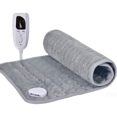 Sous-couverture électrique, 60 x 30 cm, arrêt automatique, protection contre la surchauffe, 6 réglages de température, lavable, chauffe-matelas adapté à tous les matelas standard (1/4)