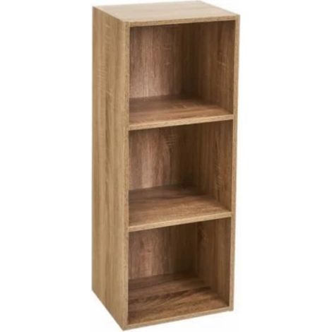 Meuble étagère - JUANIO - Coloris naturel - 30x24x80 cm - Aspect bois (1/3)