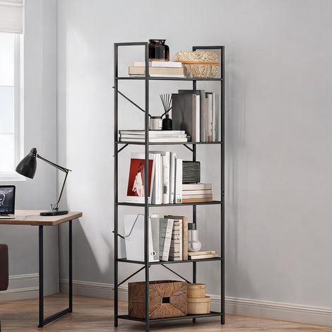 Bibliothèque schwarz en metall 60 x 30 x 170,5 cm (1/5)