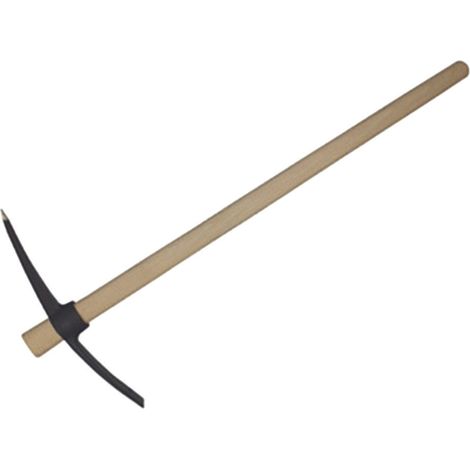 1PZ PICCONE ACCIAIO VERNICIATO MANICO FAGGIO gr1500 manico legno cm100