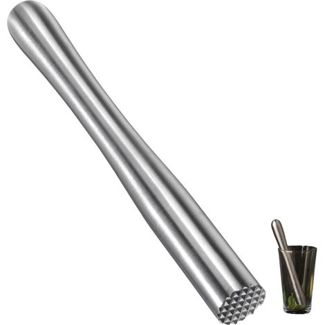 Stainless Steel Cocktail Muddler, Bar Muddler for Cocktail Making, Home Bar Tool Set, Fruit Ice Crusher, Barware Cocktail Muddler, Mixing Muddler Tools for Mint Fruit Based Drinks, Bartender (1/5)