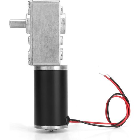 Moteur à engrenage à vis sans fin à courant continu, 24 V, arbre de sortie de 8 mm, couple élevé, plage de vitesse de 5 à 230 tr/min (1/5)