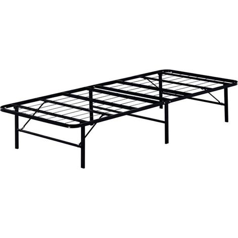 Saniverre – Sommier d'appoint pliable en métal 90x200 cm – Support jusqu'à 120 kg – Facile à transporter et à ranger – Assemblage sans outil