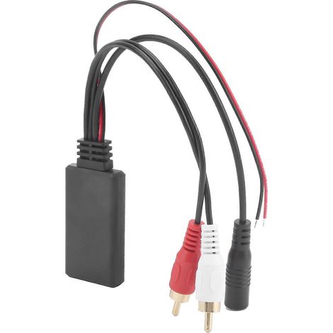 Adaptateur Bluetooth AUX pour téléphonie audio sans fil avec fonction mains libres et microphone pour connexions stéréo (2 RCA, AUXIN), compatible avec Pioneer