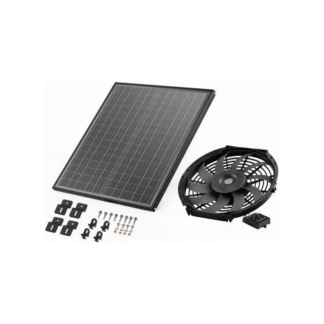 Ventilateur d'Extraction Solaire de Grenier - 340x70 mm (1/5)
