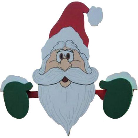 Niedliche Weihnachtsmann-Gartendekoration aus Pappe / Rentier-förmiger Weihnachtsschmuck für den Außenbereich - Weihnachtsmann
