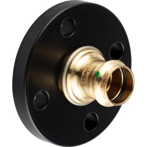 Viega Transición de brida Profipress Sanpress, DN 50, d 54mm, n 4 bronce rojo o bronce de silicio, acero Modelo 2259.5, 479893
