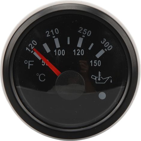 Jauge de température d'huile 52mm, 9-32V DC, double échelle à aiguille, capteurs haute précision pour camping-cars, yachts, bateaux de pêche, navires, boîtier noir