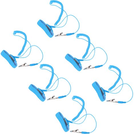 Lot de 10 bracelets antistatiques en PU, élastiques et réglables, pour fournitures ESD (1/5)