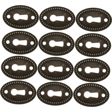POPETPOP Lot de 12 cache-serrures ovales décoratifs style vintage (1/5)