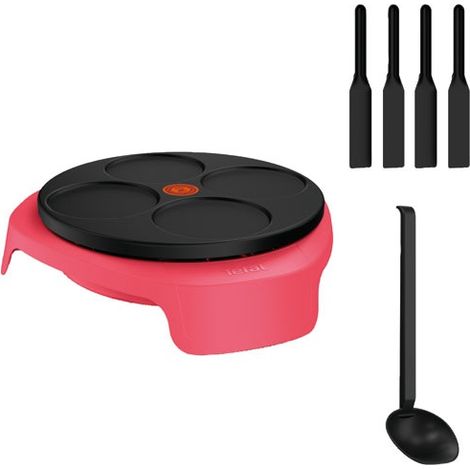 Easy Crep'party Appareil 〠Crãšpes ã‰lectrique Plaque Amovible 4â Mini Crãšpes Lo - Gpe Seb France - Tefal (1/5)