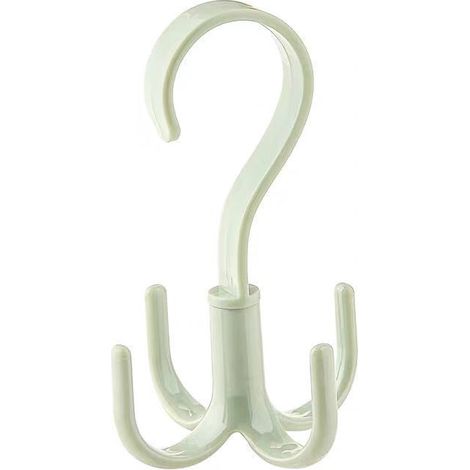 Crochet rotatif multifonction en plastique, cintre mural pour sacs et vêtements, organisateur de rangement domestique, vert