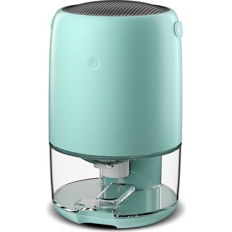 Déshumidificateur avec arrêt automatique, petit déshumidificateur silencieux pour la maison, déshumidificateur pour chambre, camping-car, placard, déshumidificateur pour salle de bain (bleu) (1/5)