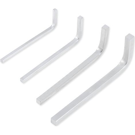 4pcs Jeu de Clés à Tête Carrée, 3mm 4mm 5mm 6mm Clé en Forme de L en Acier Au Chrome Vanadium, Fiables, Coudées pour Vis à Trou de Poche (1/5)