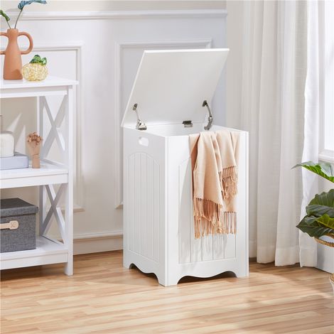 Yaheetech Mobiletto Portabiancheria da Bagno Cesto Sporco con Coperchio Armadietto Salvaspazio Organizzazione Bucato 40 × 40 × 61 cm (1/5)