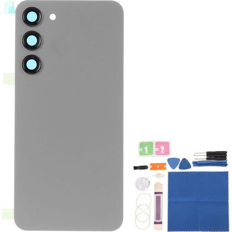 Ersatz-Rückseite für Samsung Galaxy S23 Plus, Glasabdeckung mit vorinstallierter Linse – Grau (1/5)