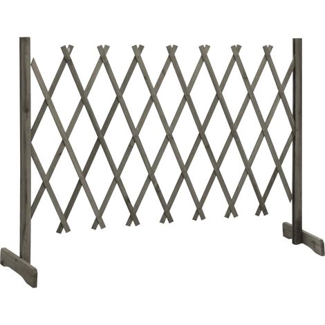 Maison Exclusive - Garten-Rankzaun Grau 150x80 cm Massivholz Tann